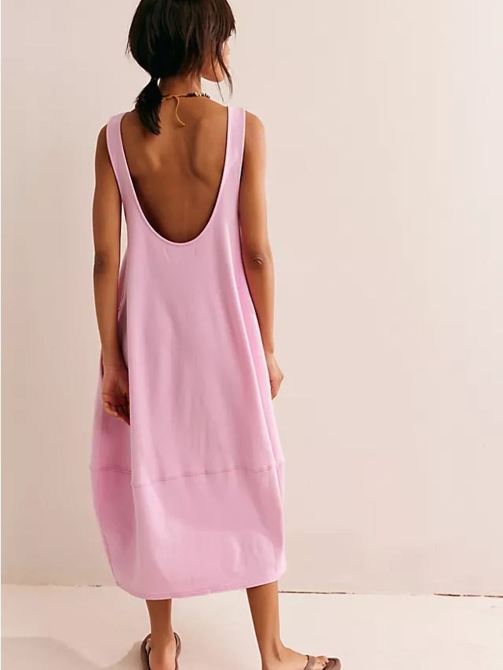 Free People Beach Perth Barrel Tee Midi Dress Sz L